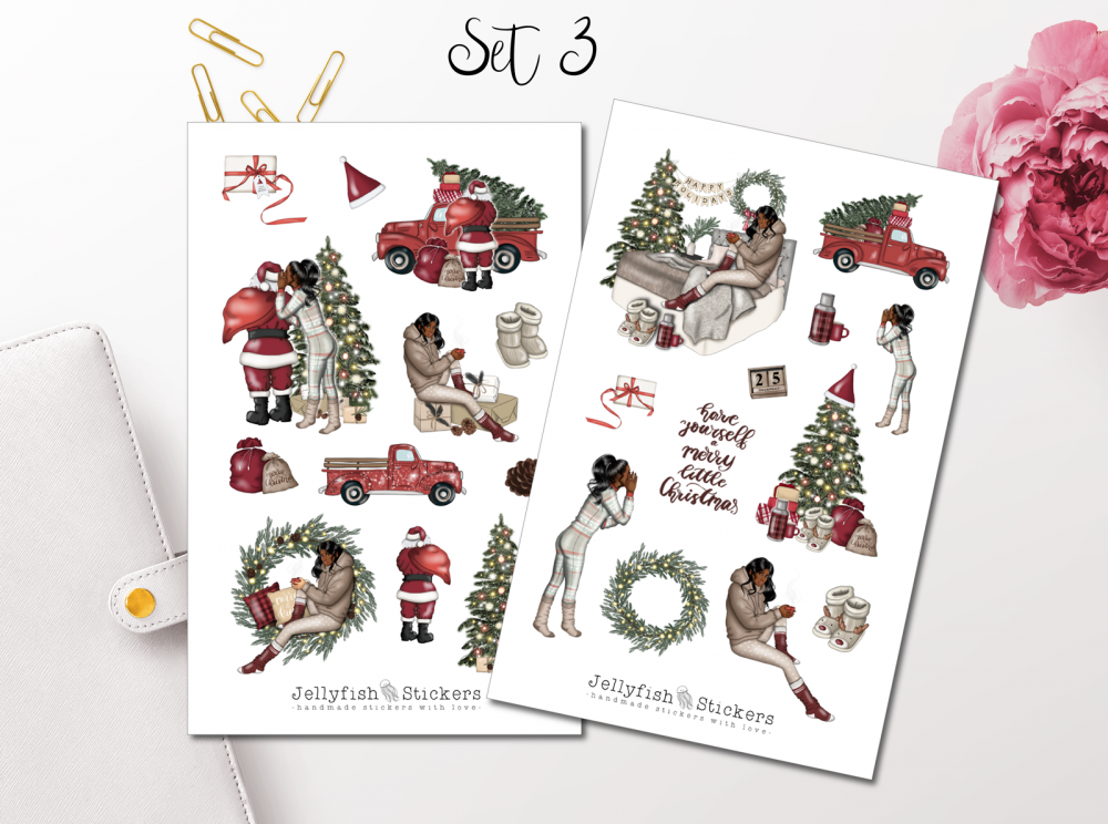 Girls Christmas Sticker Set